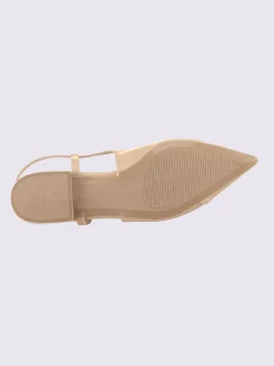 Ballerines ouvertes à l'arrière matière synthétique