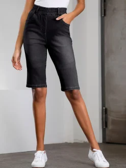 Bermuda en jean ceinture haute