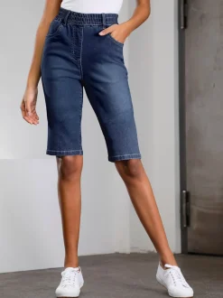 Bermuda en jean ceinture haute