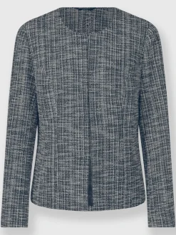 Blazer bouclé fermeture crochet discrète