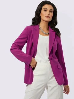 Blazer à col revers et manches longues en polyester recyclé