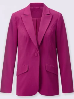 Blazer à col revers et manches longues en polyester recyclé