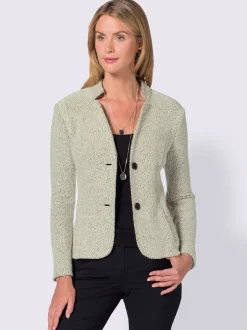 Blazer doux au col montant