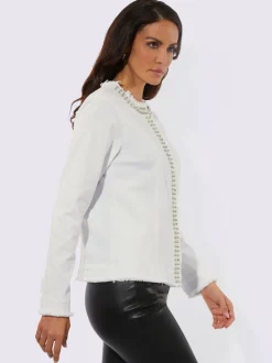 Blazer en jean coutures structurantes