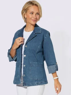 Blazer en jean qualité coton doux sur la peau