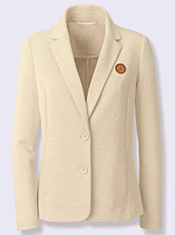 Blazer en jersey jersey interlock indéformable