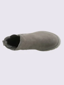 Bottines cuir velours de vache.