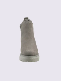 Bottines cuir velours de vache.