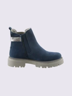 Bottines cuir velours de vache.