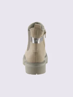Bottines cuir velours de vache.