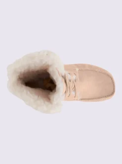 Bottines cuir velours vachette doux