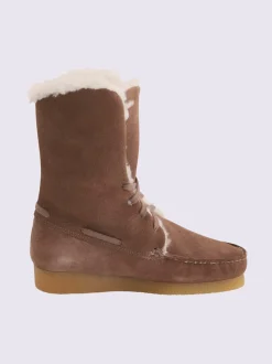 Bottines cuir velours vachette doux