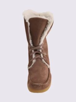 Bottines cuir velours vachette doux