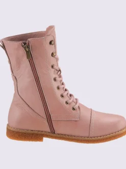 Bottines à lacets cuir nappa de vache