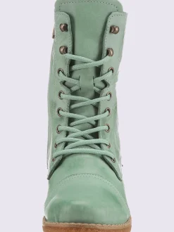 Bottines à lacets cuir nappa de vache