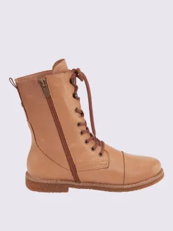 Bottines à lacets cuir nappa de vache