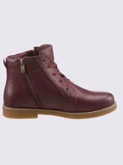 Bottines à lacets cuir nappa de vache