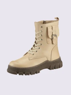 Bottines à lacets cuir nappa de vache