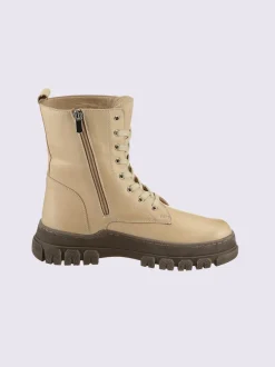 Bottines à lacets cuir nappa de vache