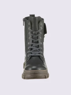Bottines à lacets cuir nappa de vache