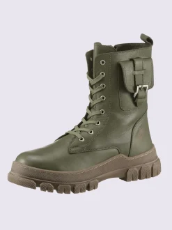 Bottines à lacets cuir nappa de vache