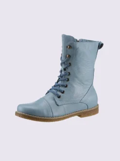 Bottines à lacets cuir nappa de vache