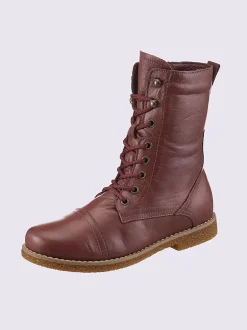 Bottines à lacets cuir nappa de vache