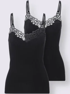 Chemise à bretelles côtes fines