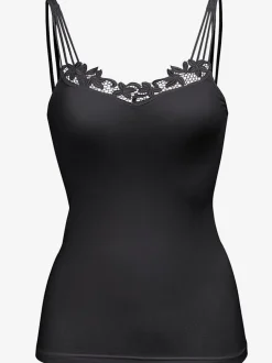Chemise débardeur femme bretelles fantaisie toucher soyeux