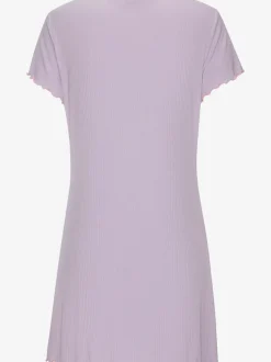 Chemise de nuit en matière côtelée