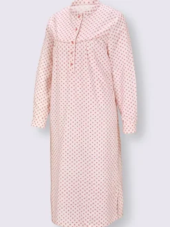 Chemise de nuit flanelle tissée, grattée à l'intérieur et à l'extérieur
