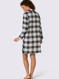 Chemise de nuit flanelle tissée, grattée à l'intérieur et à l'extérieur