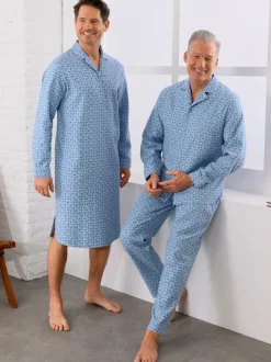 Chemise de nuit qualité finette tissée, grattée à l'intérieur et à l'extérieur