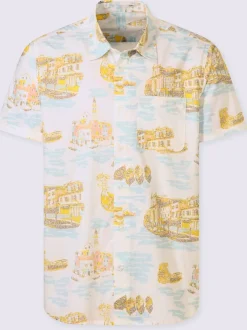 Chemise à manches courtes imprimé tendance