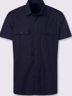 Chemise à manches courtes poches poitrine plaquées