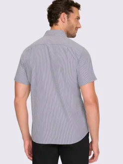 Chemise à manches courtes qualité seersucker