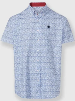 Chemise à manches courtes ravissant tissu imprimé