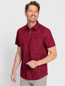 Chemise à manches courtes superbe motif en fils teintés