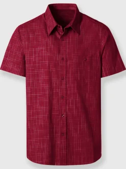 Chemise à manches courtes superbe motif en fils teintés