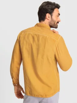 Chemise à manches longues effet délavé