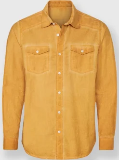 Chemise à manches longues effet délavé