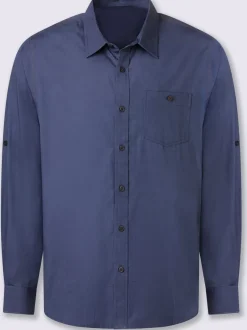 Chemise à manches longues poche poitrine boutonnée