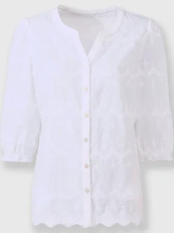 Chemisier en coton broderie intégrale