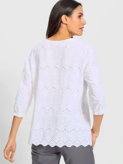 Chemisier en coton broderie intégrale