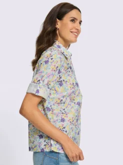 Chemisier en coton longueur des manches ajustable