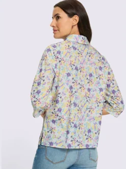 Chemisier en coton longueur des manches ajustable