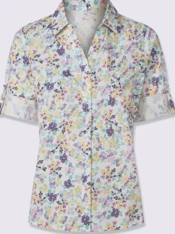 Chemisier en coton longueur des manches ajustable