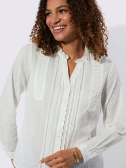 Chemisier en dentelle pur coton