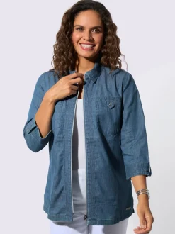 Chemisier en jean pur coton