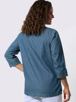 Chemisier en jean pur coton